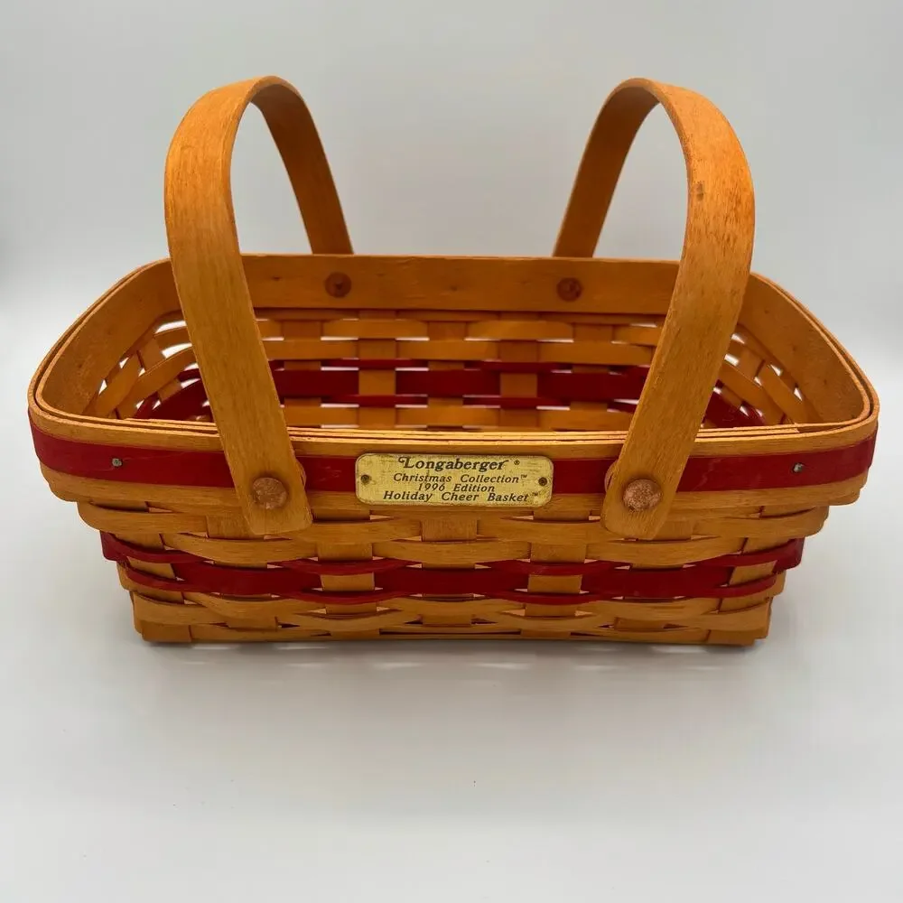 Longaberger 1996 Christmas Collection Holiday Cheer Basket - Red